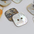 Button - Akoya Shell - Square 18mm